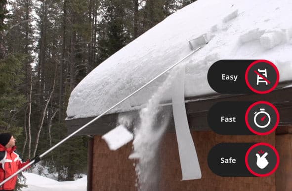Pelle à neige pour déneigement du toit - Toiture Unix